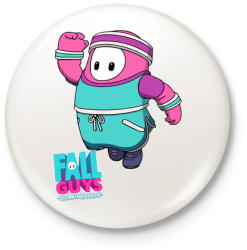 printfashion Fall Guys - Aerobic - Kitűző, hűtőmágnes - Fehér (3089888)