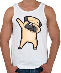 printfashion Dab francia bulldog - Férfi atléta - Fehér (5419872)