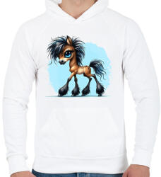 printfashion Kiscsikó - Férfi kapucnis pulóver - Fehér (15687440)