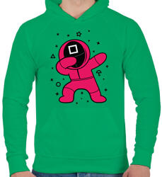 printfashion Squid Game Dab négyszög - Férfi kapucnis pulóver - Zöld (5725383)