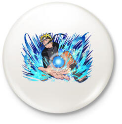 printfashion Naruto Rasengan - Kitűző, hűtőmágnes - Fehér (7214809)