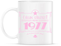 printfashion csillag-1977-pink - Bögre - Fehér (790820)