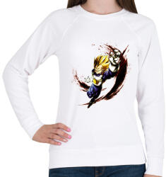 printfashion dragon ball super-saiyan-blue-goku - Női pulóver - Fehér (4191189)