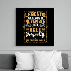 printfashion A tökéletes legendák novemberben születtek - Vászonkép - Fekete (6661383)