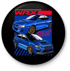 printfashion WRX STi Subaru - Kitűző, hűtőmágnes - Fekete (11631910)