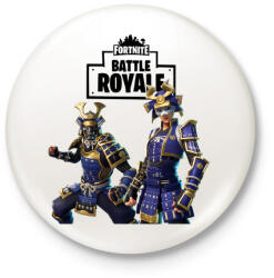 printfashion Hime& Musha Fortnite - Kitűző, hűtőmágnes - Fehér (3088114)