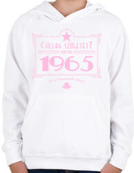 printfashion csillag-1965-pink - Gyerek kapucnis pulóver - Fehér (549534)