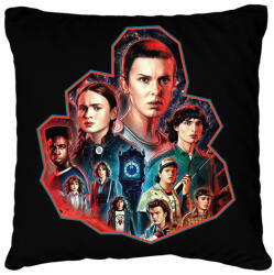 printfashion Stranger Things - season 4 - Párnahuzat, Díszpárnahuzat - Fekete (7245899)