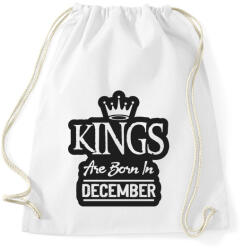 printfashion KINGS are born in December - fekete - Sportzsák, Tornazsák - Fehér (5512157)
