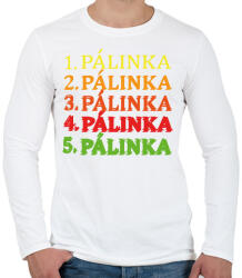 printfashion 1-5 Pálinka - Férfi hosszú ujjú póló - Fehér (7069118)