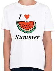 printfashion i love summer - Gyerek póló - Fehér (1584569)
