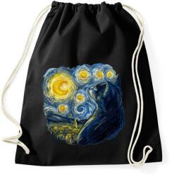 printfashion Van Gogh cica , Starry night by Vincent - Sportzsák, Tornazsák - Fekete (11114585)