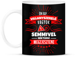 printfashion Bátor villanyszerelő - Bögre - Fekete (2669509)