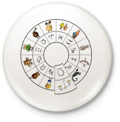 printfashion Mérleg - Kitűző, hűtőmágnes - Fehér (3077349)