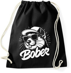 printfashion Menő Bober - Sportzsák, Tornazsák - Fekete (15963424)