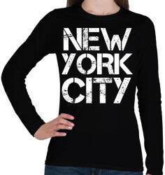 printfashion New York City - Női hosszú ujjú póló - Fekete (4383471)
