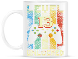 printfashion 13. szint feloldva születésnapi ajándék - Bögre - Fehér (10936934)