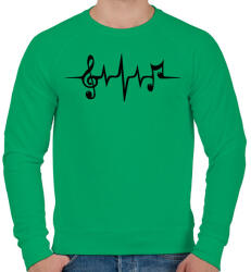 printfashion Zene pulzus - Férfi pulóver - Zöld (1142120)