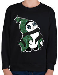 printfashion pingvin_zöld - Gyerek pulóver - Fekete (5611753)