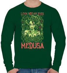 printfashion Medusa - Férfi pulóver - Sötétzöld (55791)