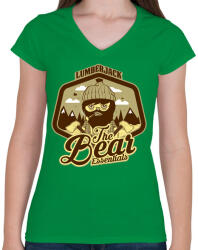 printfashion A lényeg - Női V-nyakú póló - Zöld (193042)