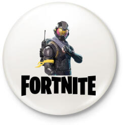 printfashion Fortnite #6 /Black/ - Kitűző, hűtőmágnes - Fehér (3078490)