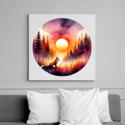 printfashion Cuki erdei róka - Vászonkép - Fehér (15379228)