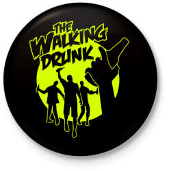 printfashion The Walking Drunk - Kitűző, hűtőmágnes - Fekete (3094818)