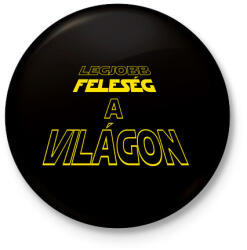 printfashion Legjobb feleség a világon - Kitűző, hűtőmágnes - Fekete (5247166)