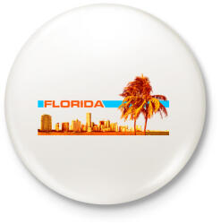 printfashion Florida - Kitűző, hűtőmágnes - Fehér (3077491)