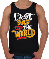 printfashion Legjobb apa a világon - Férfi atléta - Fekete (2593432)