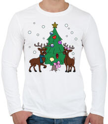 printfashion Christmas - Férfi hosszú ujjú póló - Fehér (10850383)