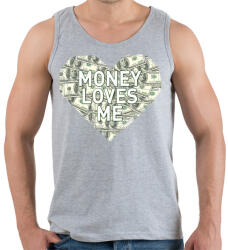 printfashion Money loves me - Férfi atléta - Sport szürke (264985)