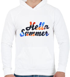 printfashion Hello Summer / Hello Nyár - Férfi kapucnis pulóver - Fehér (5068920)