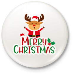 printfashion merry christmas - Kitűző, hűtőmágnes - Fehér (5633081)