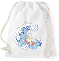 printfashion Szörfös cica - Sportzsák, Tornazsák - Fehér (11842687)