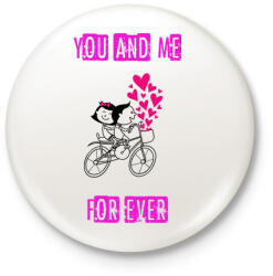 printfashion you and me - Kitűző, hűtőmágnes - Fehér (3081004)