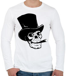 printfashion Koponya - Férfi hosszú ujjú póló - Fehér (5150983)
