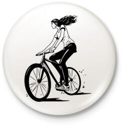 printfashion Bringás lány - Kitűző, hűtőmágnes - Fehér (13878789)