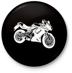 printfashion borifehér - Kitűző, hűtőmágnes - Fekete (3104059)