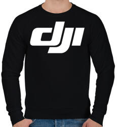 printfashion Dji logo - Férfi pulóver - Fekete (2101392)
