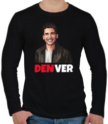 printfashion DENVER - Férfi hosszú ujjú póló - Fekete (10266520)