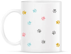printfashion Színes mancsok - Bögre - Fehér (5790902)