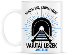 printfashion Vasutas szív, lélek - Bögre - Fehér (7685391)