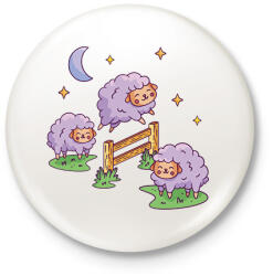 printfashion Bárányok - Kitűző, hűtőmágnes - Fehér (13026650)