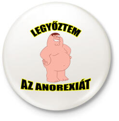 printfashion Legyőztem az anorexiát - Kitűző, hűtőmágnes - Fehér (3081034)