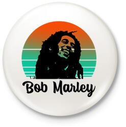 printfashion Bob Marley - Kitűző, hűtőmágnes - Fehér (10031186)