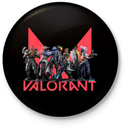 printfashion Valorant - Kitűző, hűtőmágnes - Fekete (3102794)