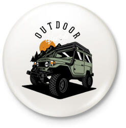 printfashion Terepjáró - Kitűző, hűtőmágnes - Fehér (14144247)