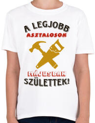 printfashion Asztalos szülinapja május színes - Gyerek póló - Fehér (5446688)